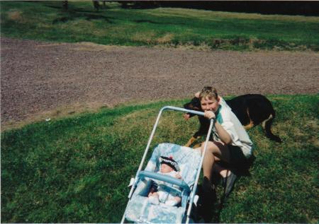 moi mon frére et mon chien